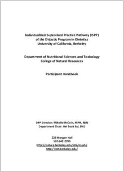 Individualized Supervised Practice Pathway (ISPP) of the Didactic Program in Dietetics University of California, Berkeley Department of ...