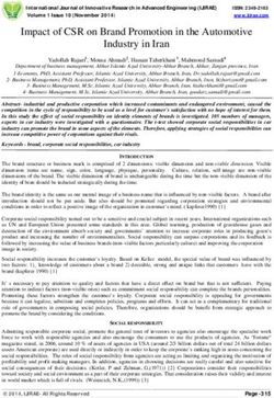 Impact of CSR on Brand Promotion in the Automotive Industry in Iran