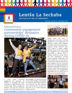 Community engagement partnerships' dynamics during COVID-19 - University of Pretoria