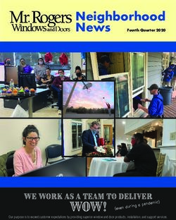 Neighborhood News - WOW! We work as a team to deliver - Mr. Rogers Windows