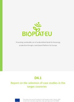 D4.1 Report on the selection of case studies in the target countries - BIOPLAT-EU
