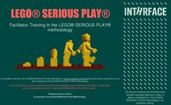 LEGO SERIOUS PLAY Facilitator Training in the LEGO SERIOUS PLAY methodology - Inthrface