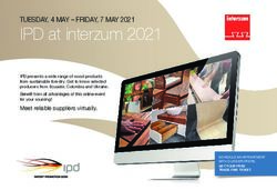 IPD at interzum 2021 TUESDAY, 4 MAY - FRIDAY, 7 MAY 2021 - Import Promotion Desk