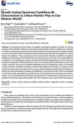Should Autism Spectrum Conditions Be Characterised in a More Positive Way in Our Modern World? - MDPI