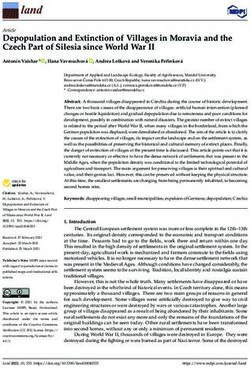 Depopulation and Extinction of Villages in Moravia and the Czech Part of Silesia since World War II - MDPI