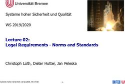 Lecture 02: Legal Requirements - Norms and Standards - Systeme hoher Sicherheit und Qualität WS 2019/2020 Christoph Lüth, Dieter Hutter, Jan Peleska