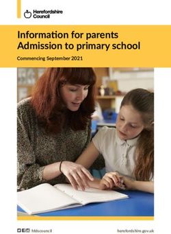 Information for parents Admission to primary school - Commencing September 2021 - hfdscouncil