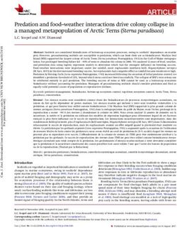 ARTICLE Predation and food-weather interactions drive colony collapse in a managed metapopulation of Arctic Terns (Sterna paradisaea) - UNB