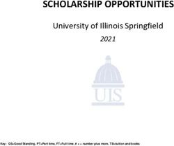 SCHOLARSHIP OPPORTUNITIES - University of Illinois Springfield 2021