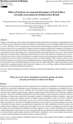 Effect of land use in seasonal abundance of Eared Dove