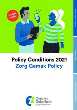 Policy Conditions 2021 Zorg Gemak Policy - Zorg en Zekerheid