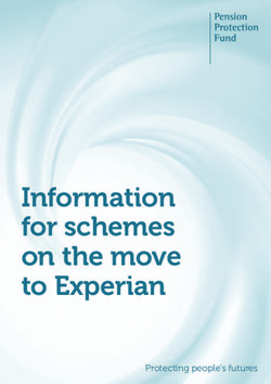 Information for schemes on the move to Experian - Protecting people's futures