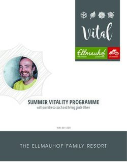 Vital SUMMER VITALITY PROGRAMME - THE ELLMAUHOF FAMILY RESORT