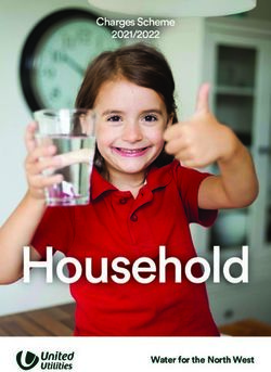Household - Charges Scheme 2021/2022 - Water for the North West - United Utilities