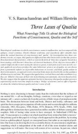 Three Laws of Qualia V. S. Ramachandran and William Hirstein