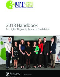 2018 Handbook For Higher Degree by Research Candidates - UQ Graduate School - University of Queensland