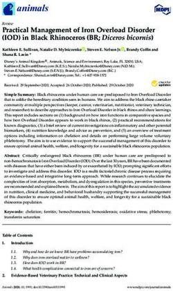 Practical Management of Iron Overload Disorder (IOD) in Black Rhinoceros (BR; Diceros bicornis) - MDPI