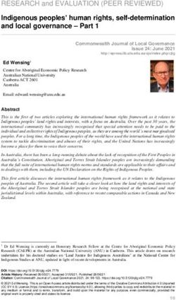 RESEARCH and EVALUATION (PEER REVIEWED) - Indigenous peoples' human rights, self-determination and local governance