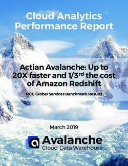 Avalanche - Cloud Analytics Performance Report Actian Avalanche: Up to 20X faster and 1/3rd the cost