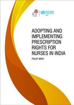 ADOPTING AND IMPLEMENTING PRESCRIPTION RIGHTS FOR NURSES IN INDIA - POLICY BRIEF