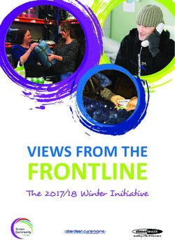 FRONTLINE VIEWS FROM THE - The 2017/18 Winter Initiative - Simon Community Scotland
