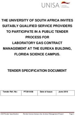 THE UNIVERSITY OF SOUTH AFRICA INVITES SUITABLY QUALIFIED SERVICE PROVIDERS TO PARTICIPATE IN A PUBLIC TENDER PROCESS FOR LABORATORY GAS CONTRACT ...