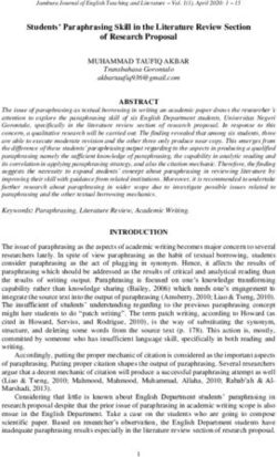 Students' Paraphrasing Skill in the Literature Review Section of Research Proposal - eJurnal UNG