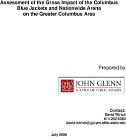 Assessment of the Gross Impact of the Columbus Blue Jackets and Nationwide Arena on the Greater Columbus Area - Prepared by