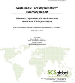Sustainable Forestry Initiative Summary Report