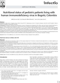 Nutritional status of pediatric patients living with human immunodeficiency virus in Bogot&aacute;, Colombia - Infectio