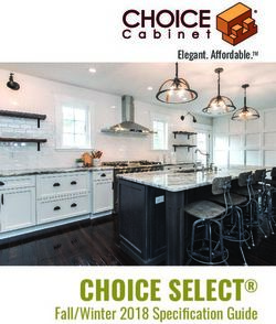 CHOICE SELECT Fall/Winter 2018 Specification Guide - Elegant. Affordable.TM - Choice Cabinet