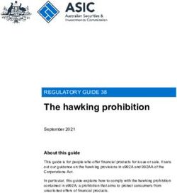 The hawking prohibition - REGULATORY GUIDE 38 - ASIC