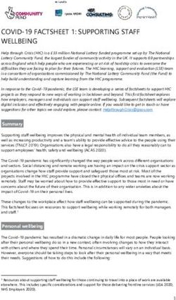COVID-19 FACTSHEET 1: SUPPORTING STAFF WELLBEING - The National ...