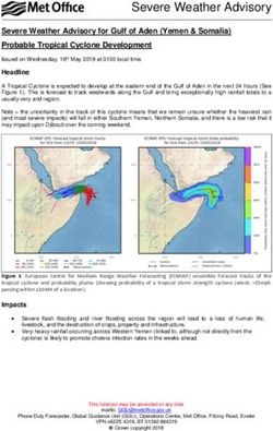SEVERE WEATHER ADVISORY - RELIEFWEB
