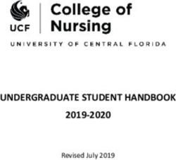 UNDERGRADUATE STUDENT HANDBOOK - 2019-2020 Revised July 2019 - UCF College of Nursing