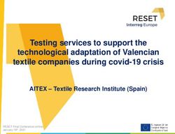 Testing services to support the technological adaptation of Valencian textile companies during covid-19 crisis - AITEX - Textile Research ...
