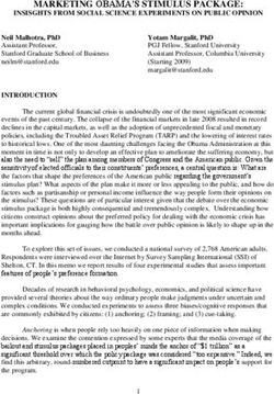 MARKETING OBAMA'S STIMULUS PACKAGE