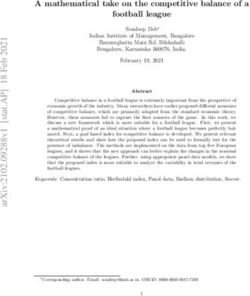 A mathematical take on the competitive balance of a football league