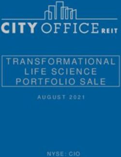 LIFE SCIENCE PORTFOLIO SALE - AUGUST 2021
