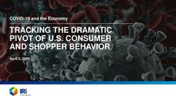 TRACKING THE DRAMATIC PIVOT OF U.S. CONSUMER AND SHOPPER BEHAVIOR - COVID-19 and the Economy