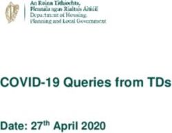 COVID-19 Queries from TDs - Date: 27th April 2020 - Department of Housing, Local ...
