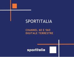 SPORTITALIA Proposta di Pianificazione - CHANNEL 60 E 560 DIGITALE TERRESTRE - HbbTV