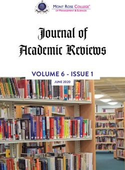 Journal of Academic Reviews - VOLUME 6 - ISSUE 1 JUNE 2020