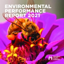 ENVIRONMENTAL PERFORMANCE REPORT 2021 - Hamilton ...