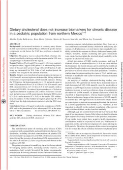 Dietary cholesterol does not increase biomarkers for chronic disease in a pediatric population from northern Mexico1-3