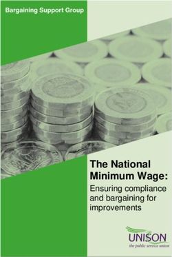 The National Minimum Wage: Ensuring compliance and bargaining for improvements - UNISON