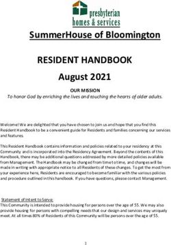 RESIDENT HANDBOOK SummerHouse of Bloomington