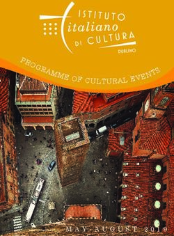 MAY-AUGUST 2019 - Istituto Italiano di Cultura Dublino