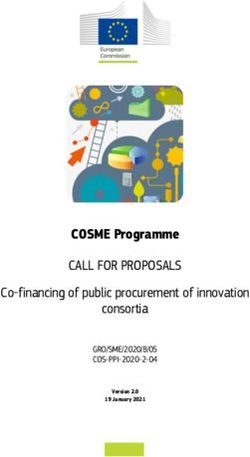 CALL FOR PROPOSALS COSME Programme - Co-financing of public procurement of innovation