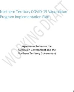 Northern Territory COVID-19 Vaccination Program Implementation Plan - Agreement between the Australian Government and the Northern Territory ...